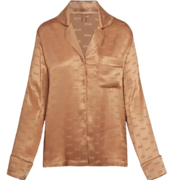 SKIMS Other - Skims Jacquard Button Up Sleep Ochre Top, size Large